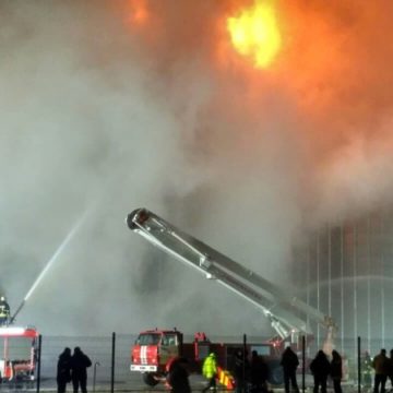 Біля Львова горів олійний завод «Майола»